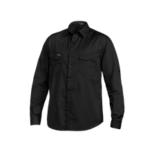 Load image into Gallery viewer, KingGee Men&#39;s Tradies Long Sleeve Shirt - Black - Shirts
