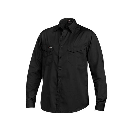 KingGee Men's Tradies Long Sleeve Shirt - Black - Shirts