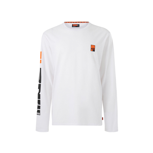 FUZE Men's Long Sleeve T Shirt - White - Tees