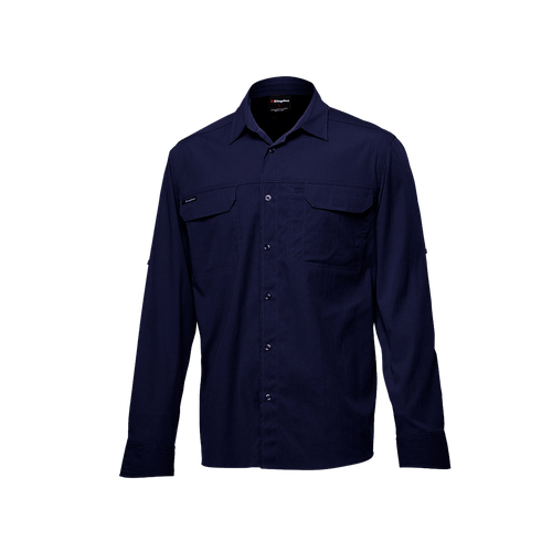 KingGee Men's Drycool Long Sleeve Shirt - Navy - Shirts