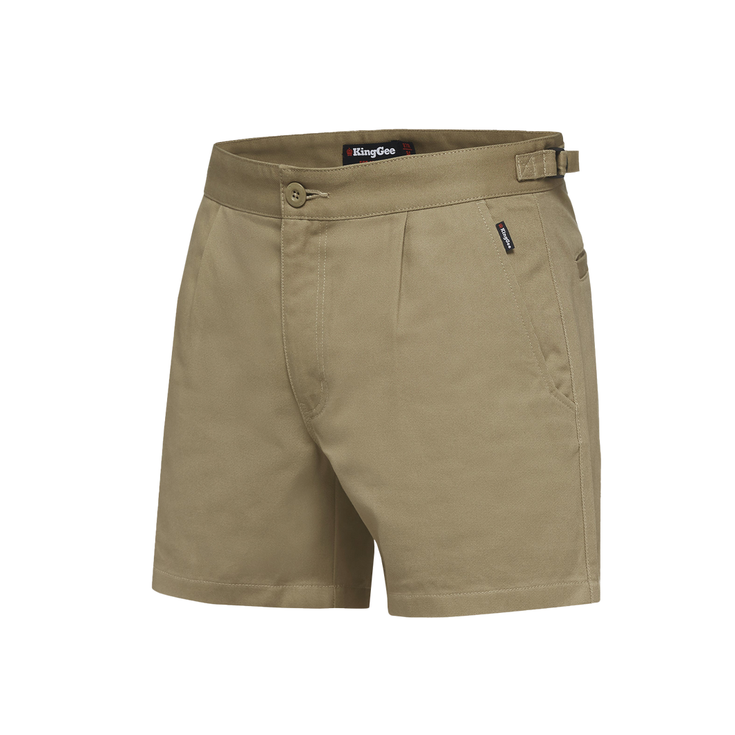 KingGee Men's Drill Utility Shorts - Khaki - Shorts