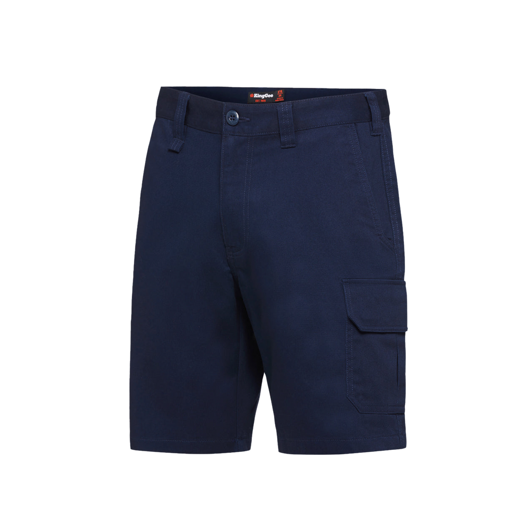 KingGee Men's Cargo Drill Shorts - Navy - Shorts