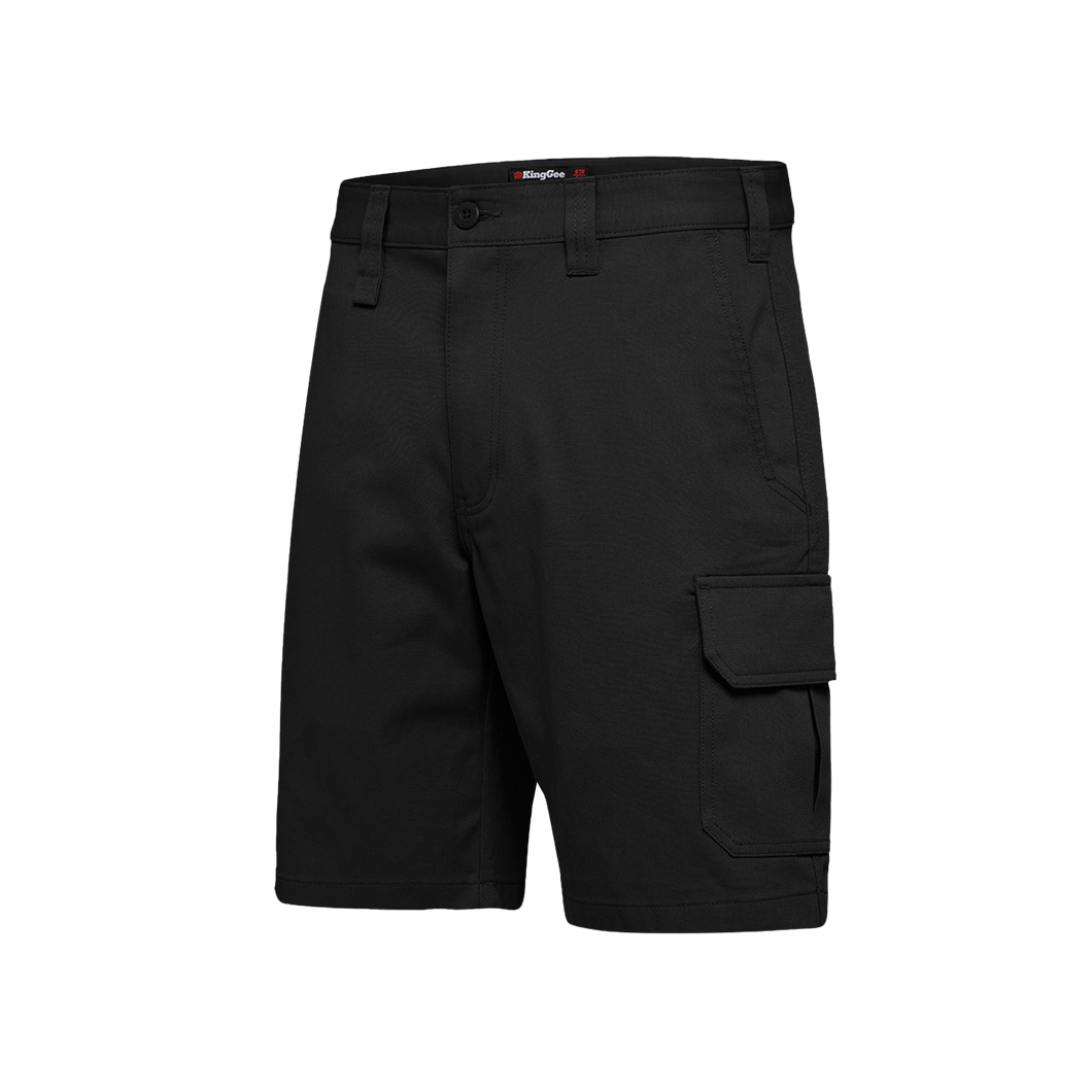 KingGee Men's Cargo Drill Shorts - Black - Shorts