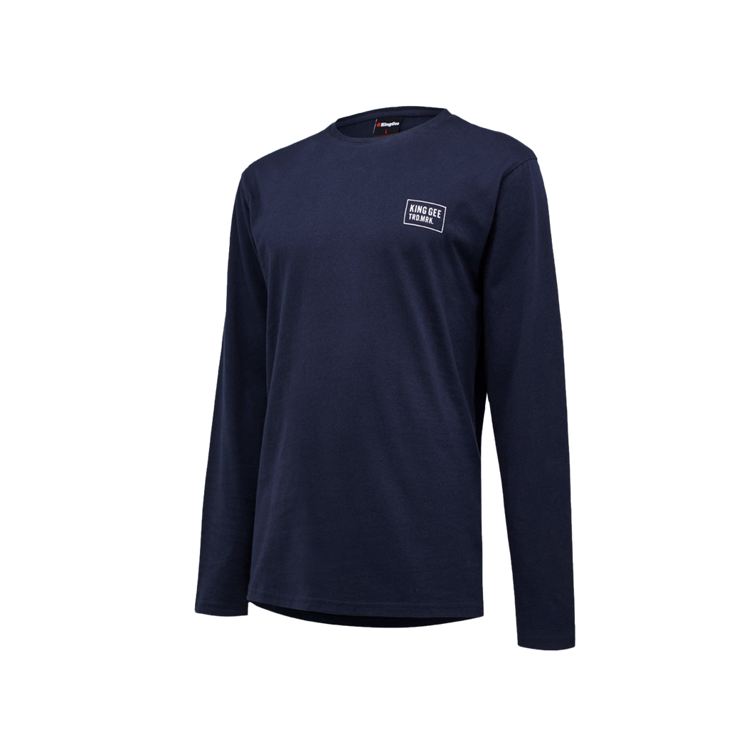 KingGee Men's T Long Sleeve Shirt - Navy - Tees