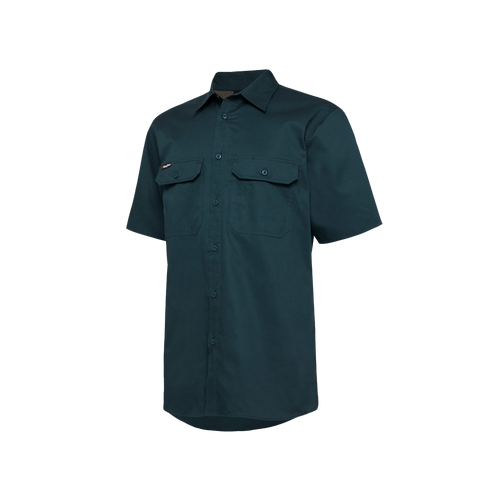 KingGee Men's Vented Drill Short Sleeve Shirt - Green - Shirts