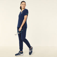 Load image into Gallery viewer, NNT Women's Helen Scrub Top - Navy
