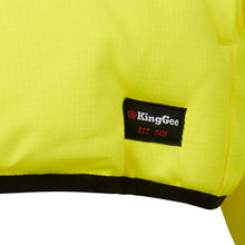 Load image into Gallery viewer, KingGee Men's Originals Hi Vis Biomotion Water Repellent Puffer - Yellow
