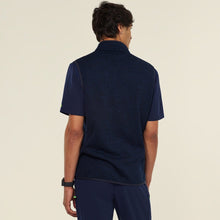 Load image into Gallery viewer, NNT Men's Textured Fleece Zip Front Vest - Navy
