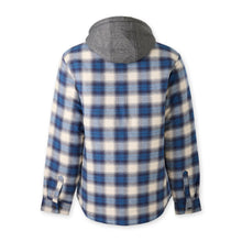 Load image into Gallery viewer, Hard Yakka Men's Heritage Quilted Flannel Hooded Shacket - Urban Surf
