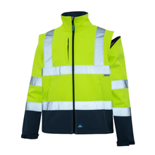 Load image into Gallery viewer, Rainbird Men's Landy Softshell Jacket - Yellow/Navy
