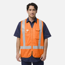 Load image into Gallery viewer, KingGee Men's Originals Hi-Vis X Back Cotton Drill Vest - Orange
