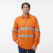 Load image into Gallery viewer, KingGee Men's Originals Hi-Vis Vented Taped L/S Shirt - Orange
