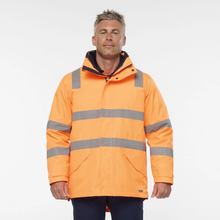 Load image into Gallery viewer, KingGee Men's Originals Vic Rail Hi Vis Taped 6-In-1 Jacket - Orange
