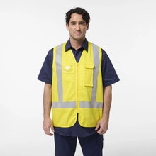 Load image into Gallery viewer, KingGee Men's Originals Hi-Vis X Back Cotton Drill Vest - Yellow
