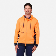 Load image into Gallery viewer, KingGee Men's Originals Spliced Hi-Vis Full Zip Hoodie - Orange/Navy
