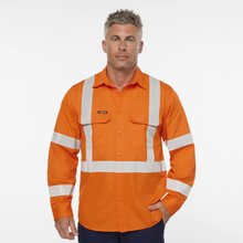 Load image into Gallery viewer, KingGee Men's Originals Nsw Rail Vented Taped L/S Shirt - Orange
