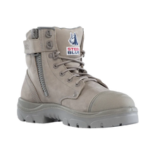 Load image into Gallery viewer, Steel Blue Men's Argyle Zip Scuff Ankle Work Boot - Granite
