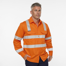Load image into Gallery viewer, KingGee Men's Originals Vic Rail Vented Taped L/S Shirt - Orange
