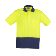 Load image into Gallery viewer, Syzmik Unisex Basic Day Only S/S Polo - Yellow/Navy
