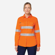 Load image into Gallery viewer, KingGee Women's Originals Vented Taped L/S Shirt - Orange
