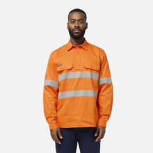 Load image into Gallery viewer, KingGee Men's Originals Closed Front Gusset Taped L/S Shirt - Orange
