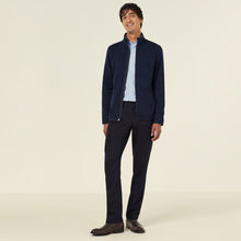 Load image into Gallery viewer, NNT Men's Textured Fleece Zip Front Jacket - Navy
