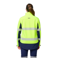 Load image into Gallery viewer, KingGee Women's Women’S Originals Hi-Vis Taped Softshell Jacket - Yellow/Navy
