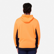 Load image into Gallery viewer, KingGee Men's Originals Spliced Hi-Vis Full Zip Hoodie - Orange/Navy
