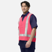 Load image into Gallery viewer, KingGee Men's Originals Hi-Vis X Back Polyester Vest - Pink

