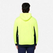 Load image into Gallery viewer, KingGee Men's Originals Spliced Hi-Vis Full Zip Hoodie - Yellow/Navy
