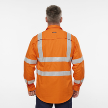 Load image into Gallery viewer, KingGee Men's Originals Vic Rail Vented Taped L/S Shirt - Orange
