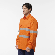 Load image into Gallery viewer, KingGee Men's Originals Hi-Vis Vented Taped L/S Shirt - Orange
