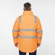 Load image into Gallery viewer, KingGee Men's Originals Vic Rail Hi Vis Taped 6-In-1 Jacket - Orange
