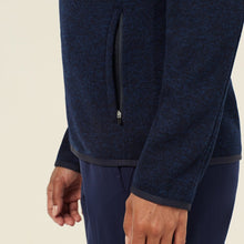Load image into Gallery viewer, NNT Women's Textured Fleece Zip Front Jacket - Navy
