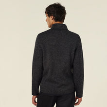 Load image into Gallery viewer, NNT Men's Textured Fleece Zip Front Jacket - Charcoal
