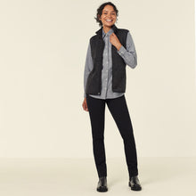 Load image into Gallery viewer, NNT Women's Textured Fleece Zip Front Vest - Charcoal
