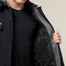 Load image into Gallery viewer, Hard Yakka Men&#39;s Heritage Quilted Hooded Shacket - Black
