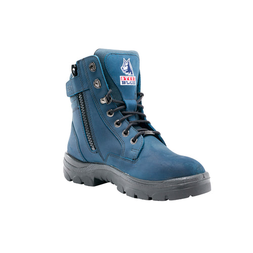 Steel Blue Men's Southern Cross Zip Sided Work Boot - Blue - Safety