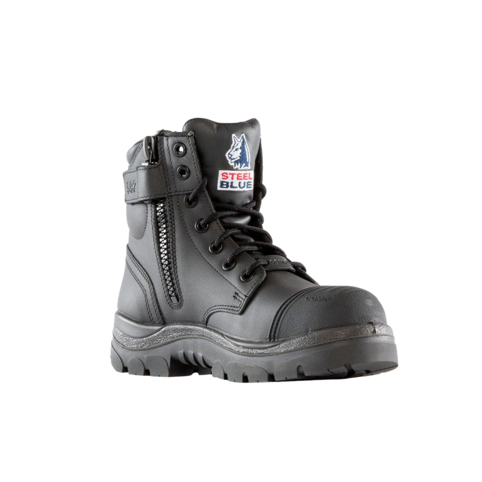 Steel Blue Men's Argyle Zip Scuff Composite - Black
