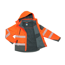 Load image into Gallery viewer, Rainbird Men's Jones Softshell Coat - Orange/Charcoal
