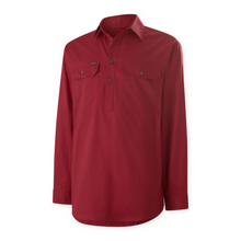 Load image into Gallery viewer, Mustang Men's Closed Front Workshirt - Fiery Red
