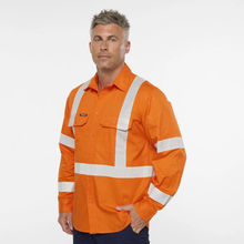 Load image into Gallery viewer, KingGee Men's Originals Nsw Rail Vented Taped L/S Shirt - Orange
