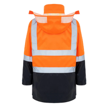Load image into Gallery viewer, Rainbird Men's 4-in-1 Utility Jacket &amp; Vest - Orange/Navy
