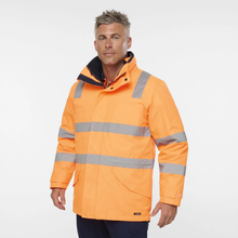 Load image into Gallery viewer, KingGee Men's Originals Vic Rail Hi Vis Taped 6-In-1 Jacket - Orange
