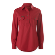 Load image into Gallery viewer, Mustang Women's Closed Front Workshirt - Fiery Red
