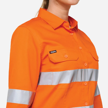 Load image into Gallery viewer, KingGee Women's Originals Vented Taped L/S Shirt - Orange
