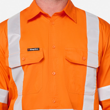Load image into Gallery viewer, KingGee Men's Originals Nsw Rail Taped L/S Shirt - Orange
