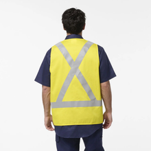 Load image into Gallery viewer, KingGee Men's Originals Hi-Vis X Back Cotton Drill Vest - Yellow
