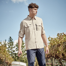 Load image into Gallery viewer, Syzmik Men's Outdoor Long Sleeve Shirt - Sand
