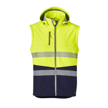 Load image into Gallery viewer, Syzmik Unisex Streetworx 2 In 1 Stretch Softshell Jacket - Yellow/Navy
